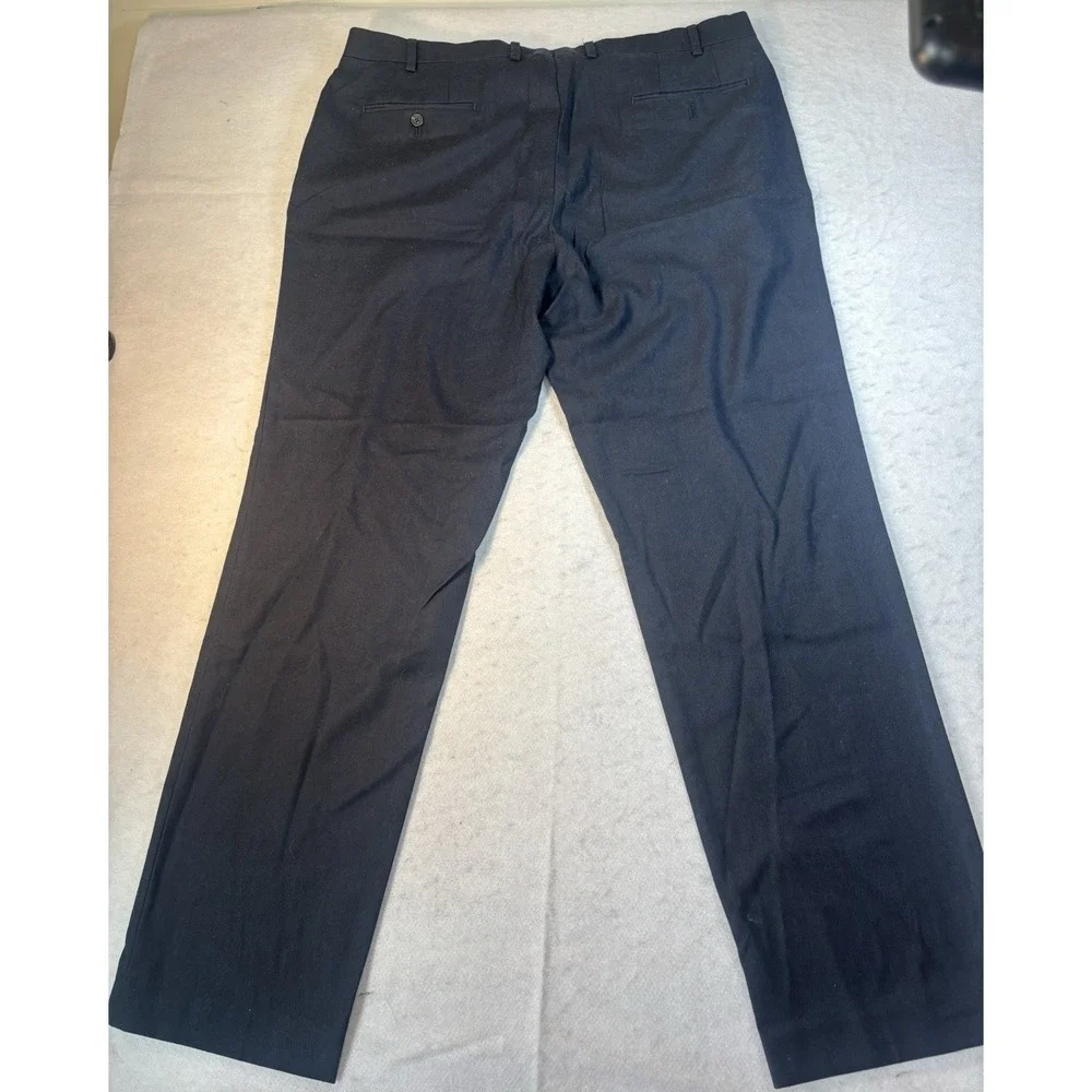 Lauren Ralph Lauren Pants 38x31 Navy Wool Trousers Preppy Flat Front Business